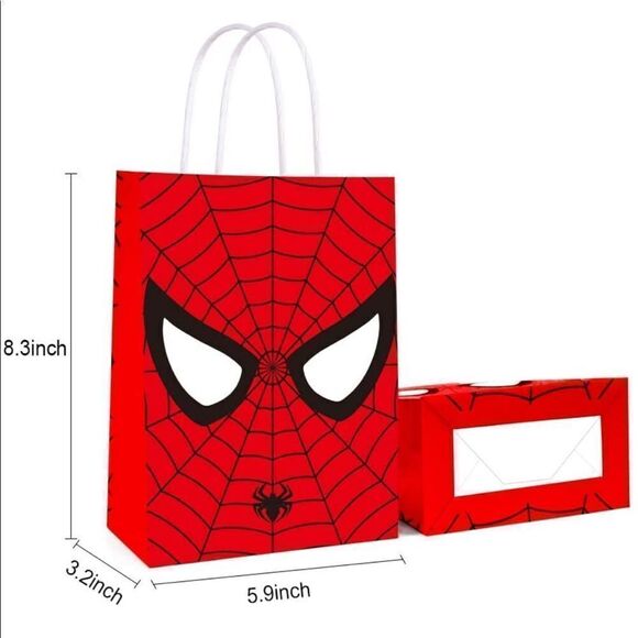 Superhero Spider Hero party bags set of 16 NWT - Picture 3 of 5